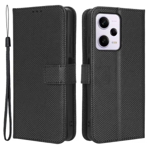 Калъф Тефтер Diamond за Xiaomi Redmi Note 12 Pro Plus 5G, Черен