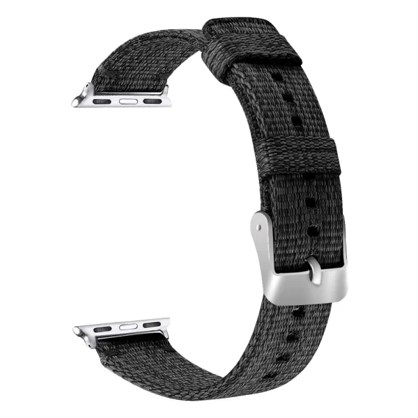 Classic Nylon Watch Strap for Apple Watch Series 8 45mm, Black 1