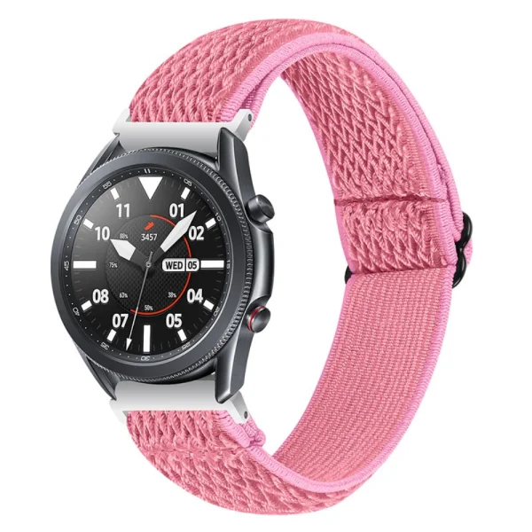 Universal Elastic strap for Samsung Galaxy Watch 46mm, Watch3 45mm, Pink 2