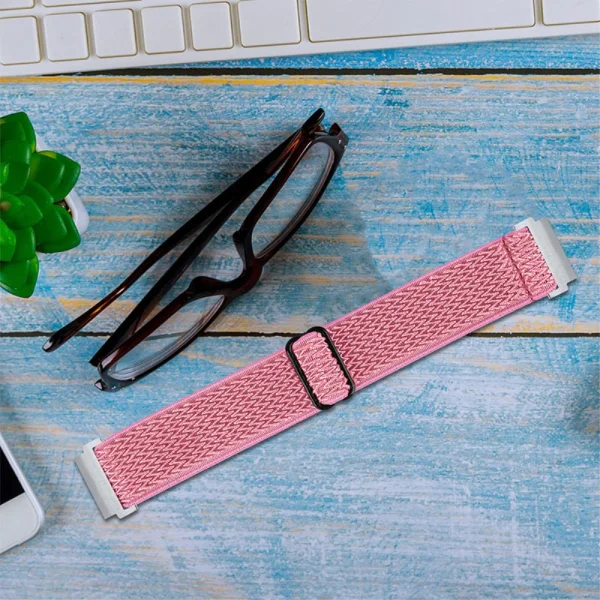Universal Elastic strap for Samsung Galaxy Watch 46mm, Watch3 45mm, Pink 4