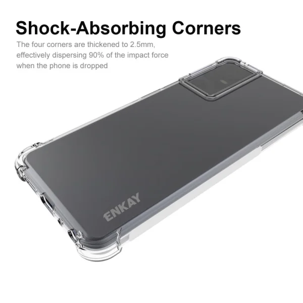 Силиконов калъф Anti Shock Enkay HAT PRINCE за TCL 40 SE, Прозрачен 2