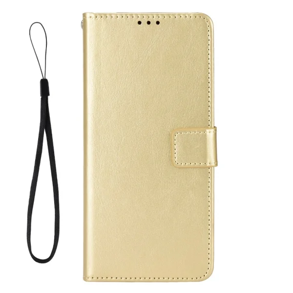 Crazy Horse Book Case for TCL 40 SE, Gold 2