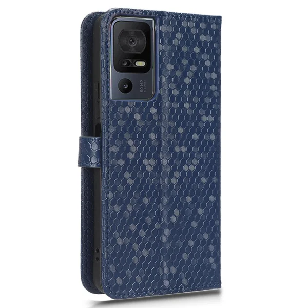 Калъф Тефтер Dot Pattern за TCL 40 SE, Тъмно син 2
