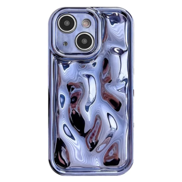 Силиконов калъф 3D Effect Meteorite за iPhone 15, Син 1