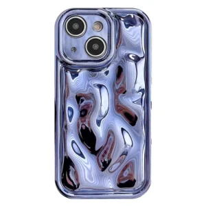 Силиконов калъф 3D Effect Meteorite за iPhone 15, Син