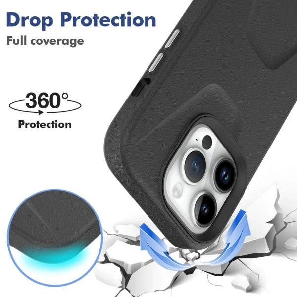 Shockproof Case for iPhone 15 Pro, Black 2