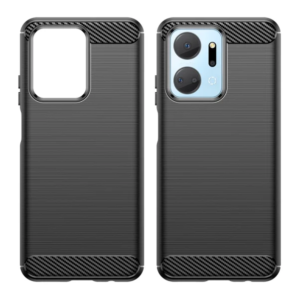 Silicone Case Carbon for Huawei Honor X7a 5G, Black 2