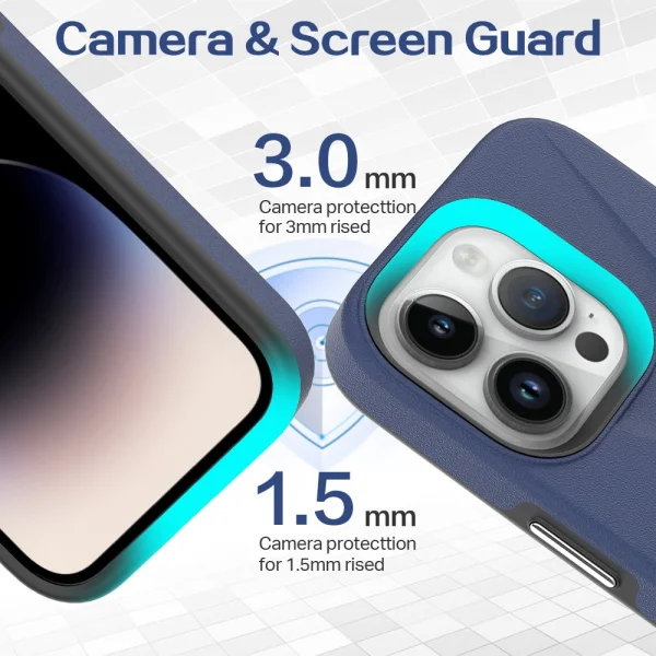 Shockproof case for iPhone 15 Pro, Blue-Black 4