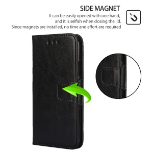 Wallet Case for Huawei Honor X7a 5G, Black 3