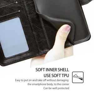 Wallet Case for Huawei Honor X7a 5G, Black 4