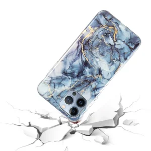 Silicone Case Marble Pattern IMD for iPhone 15 Pro, Grey Marble 3