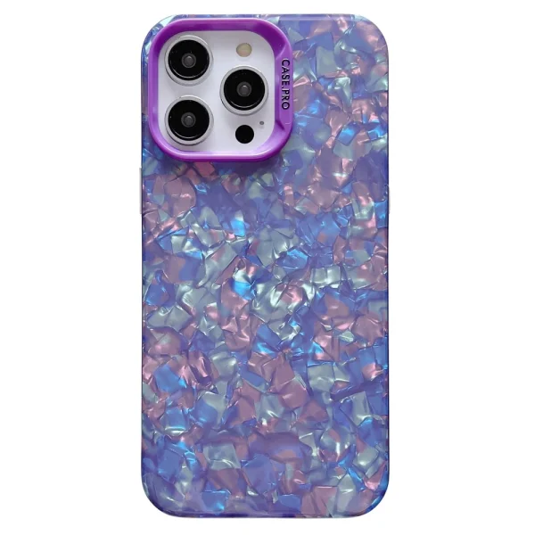 Shockproof case Shell Texture for iPhone 15 Pro, Purple 1