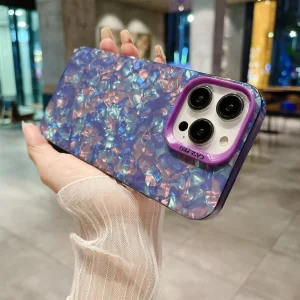 Shockproof case Shell Texture for iPhone 15 Pro, Purple 3