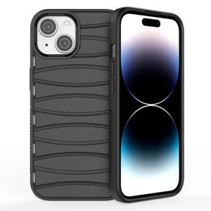 Силиконов калъф BIBERCAS за iPhone 15, Черен