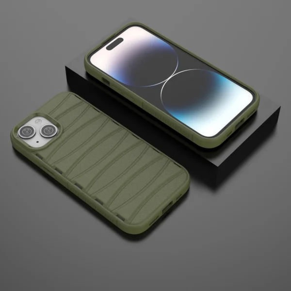Силиконов калъф BIBERCAS за iPhone 15, Зелен 5