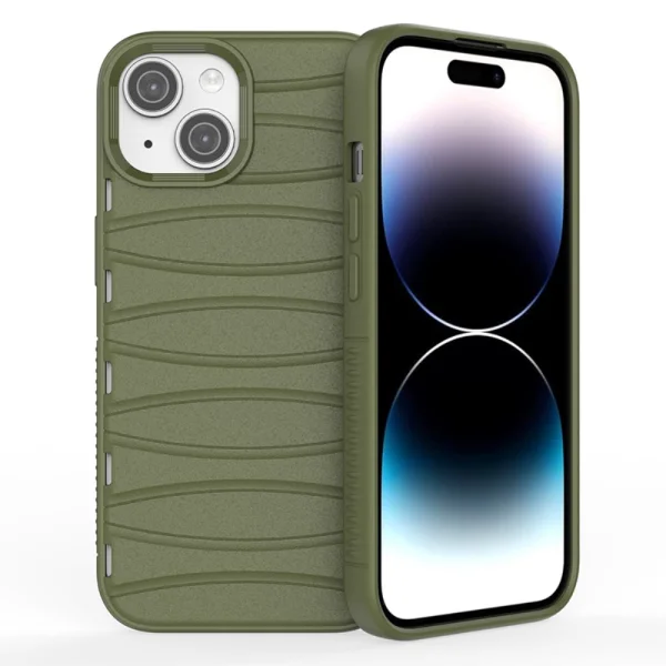 Силиконов калъф BIBERCAS за iPhone 15, Зелен 1