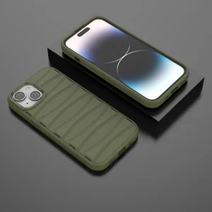 Силиконов калъф BIBERCAS за iPhone 15, Зелен 5