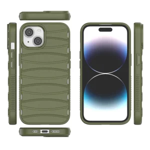 Силиконов калъф BIBERCAS за iPhone 15, Зелен 4