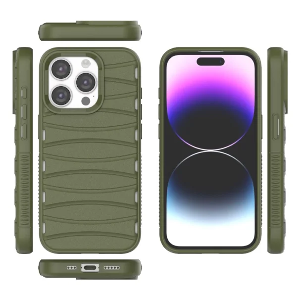 BIBERCAS Silicone Case for iPhone 15 Pro, Green 2