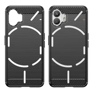Silicone Case Carbon Fibre Brushed for Nothing Phone 2, Black 3