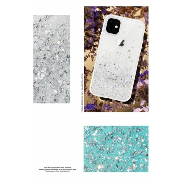 Shockproof back cover Glitter for Iphone 11 Pro (5.8), Transparent 3