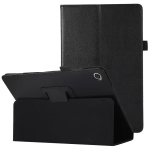 Litchi Texture Flip Case for Lenovo Tab M10 Plus (3rd Gen) 10.6 inch tablet, Black