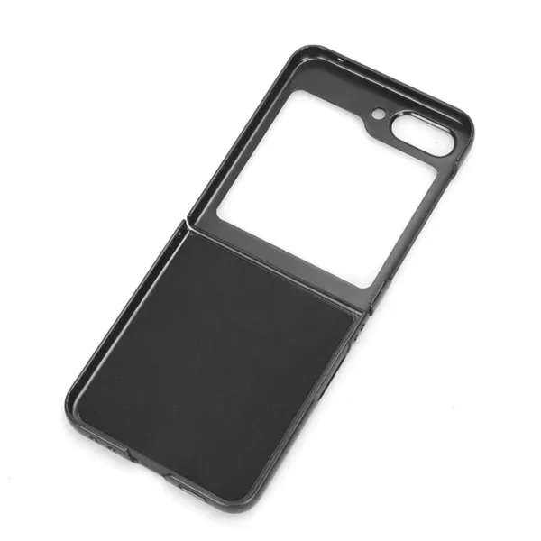 Удароустойчив калъф Ultra Thin Litchi за Samsung Galaxy Z Flip5 5G, Черен 3