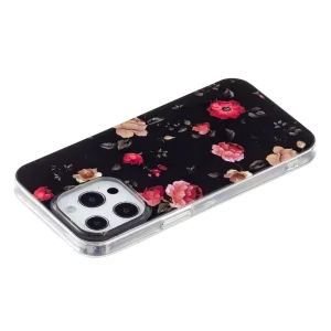 Silicone Case Noctilucent for iPhone 15 Pro, Glowing Roses 3