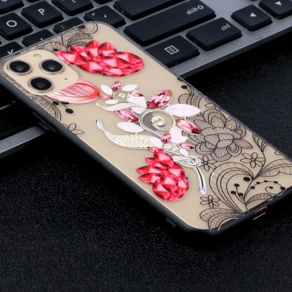 Shockproof back cover Lace Flower for iPhone 11 Pro, Ruby 2