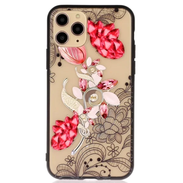 Shockproof back cover Lace Flower for iPhone 11 Pro, Ruby 1