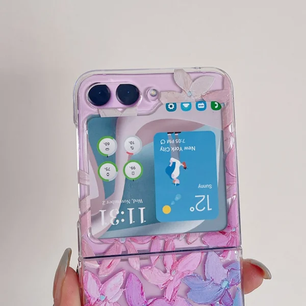 Plastic Case for Samsung Galaxy Z Flip 5 5G, Flowers 2