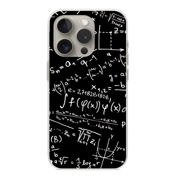 Silicone Case for iPhone 15 Pro, Mathematical Formulas 1