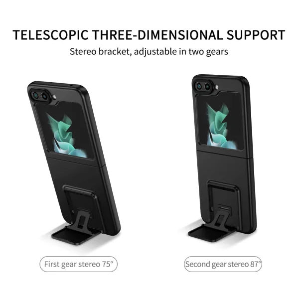 Калъф с поставка Hard Cover за Samsung Galaxy Z Flip5 5G, Черен 4