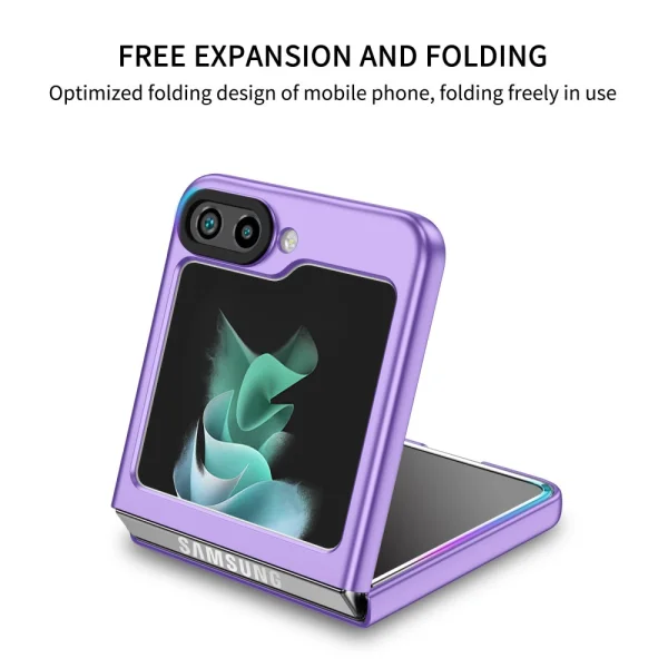 Калъф с поставка Hard Cover за Samsung Galaxy Z Flip5 5G, Лилав 2