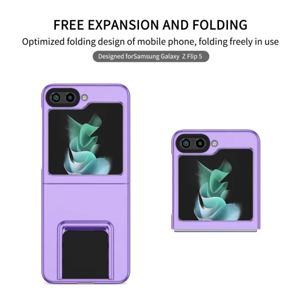 Калъф с поставка Hard Cover за Samsung Galaxy Z Flip5 5G, Лилав 3