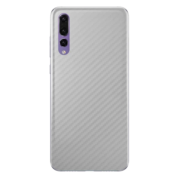 Back protector film for Huawei P20 Pro, Silver Carbon 1