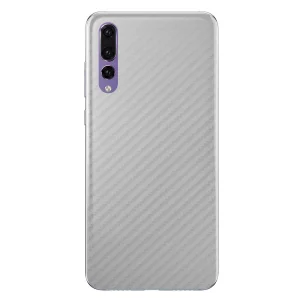 Фолио протектор за гърба на Huawei P20 Pro, Сребрист карбон