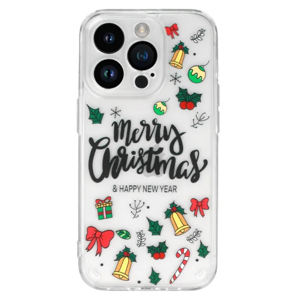 Удароустойчив калъф Christmas за iPhone 15 Pro, Happy New Year 2