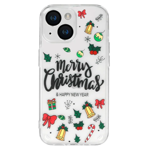Christmas impact-resistant case for iPhone 15, Happy New Year 2