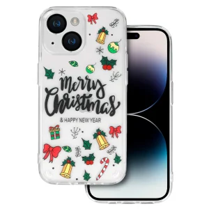 Удароустойчив калъф Christmas за iPhone 15, Happy New Year