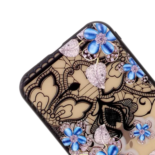 Удароустойчив гръб Lace Flower за Iphone 11 Pro, Сини цветя 5