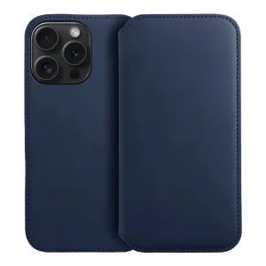 Калъф тефтер Dual Pocket за iPhone 15 Pro, Син