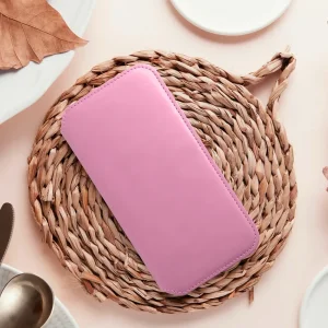 Калъф тефтер Dual Pocket за Xiaomi Redmi 12c, Светло розов 3