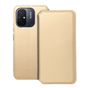 Калъф тефтер Dual Pocket за Xiaomi Redmi 12c, Златист