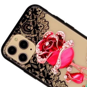 Shockproof back cover Lace Flower for Iphone 11 Pro Max, Rose 4
