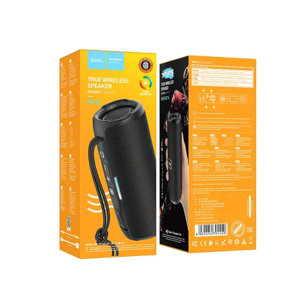 Portable speaker HOCO HC16, Wireless, Waterproof, 10W, Bluetooth 5.3, Black 3