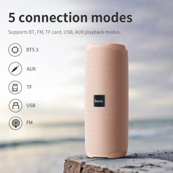 Преносима колонка HOCO HC16, Wireless, Waterproof, 10W, Bluetooth 5.3, Розов 2