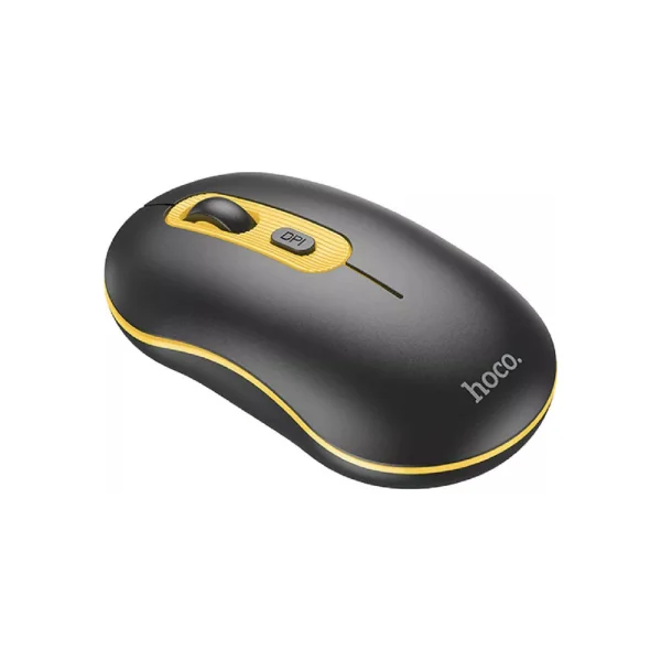 Безжична Мишка HOCO Wireless GM21, 2.4G, DPI 1000-1600, Черен- жълт 2