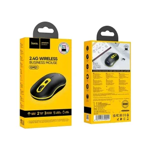 Безжична Мишка HOCO Wireless GM21, 2.4G, DPI 1000-1600, Черен- жълт 4