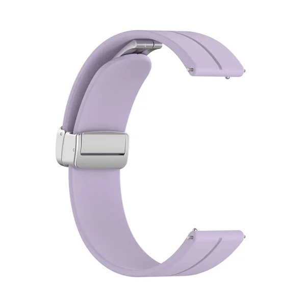Silicone Strap Techsuit Watchband 20mm W011 for Samsung Galaxy Watch 4, 5, Active 2, Huawei Watch GT3 (42mm), GT3 Pro (43mm), Purple 2